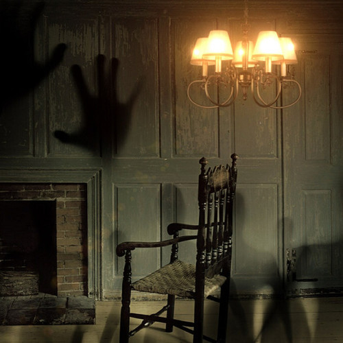 Scary Ghost Call Cover Art Blurred Background