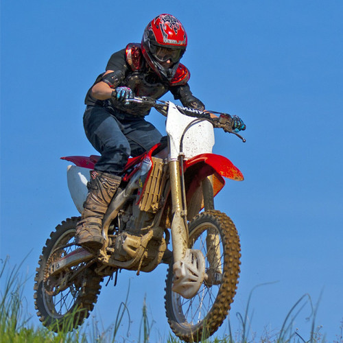 Dirt Bike Cover Art Blurred Background