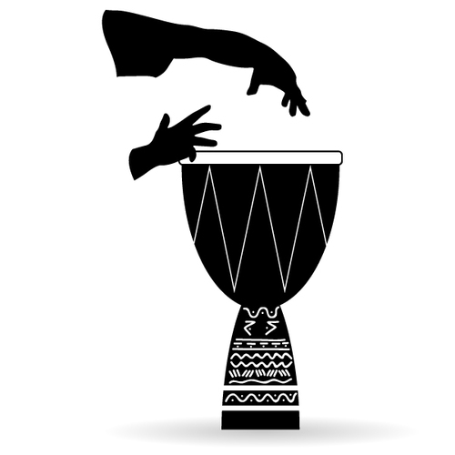 African Djembe Drums Cover Art Blurred Background