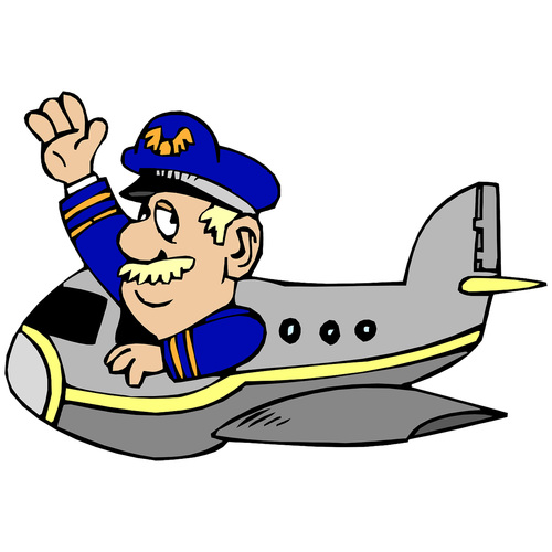 Airplane Pilot Funny Recording Cover Art Blurred Background