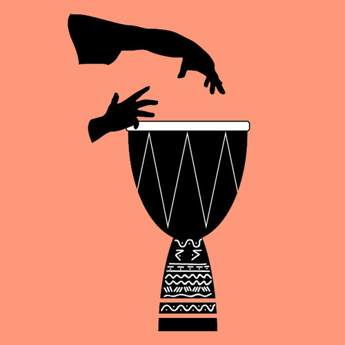 African Djembe Drums (Reverb) Cover Art Blurred Background