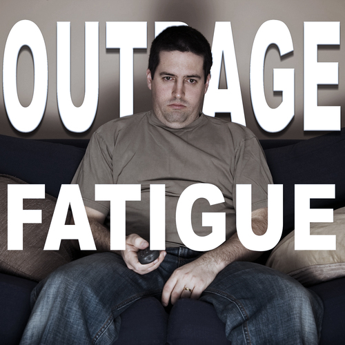 Outrage Fatigue Cover Art Blurred Background