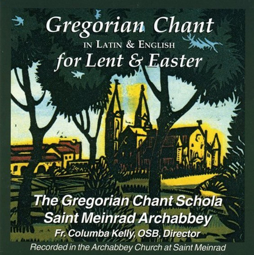 Gregorian Chant for Lent & Easter Cover Art Blurred Background