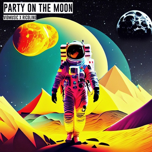 Party on the Moon Cover Art Blurred Background