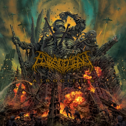 Atrocities Cover Art Blurred Background