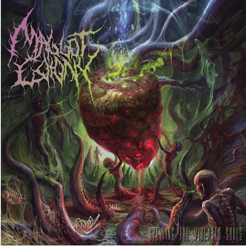 Spewing the Violated Souls Cover Art Blurred Background