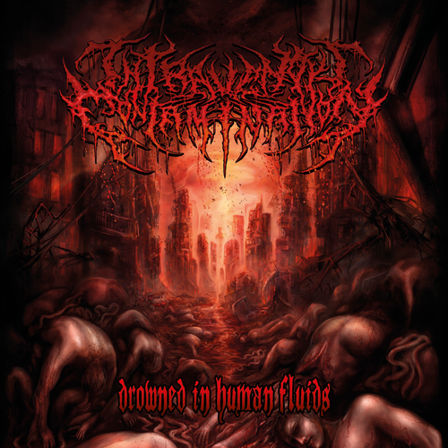 Drowned In Human Fluids Cover Art Blurred Background