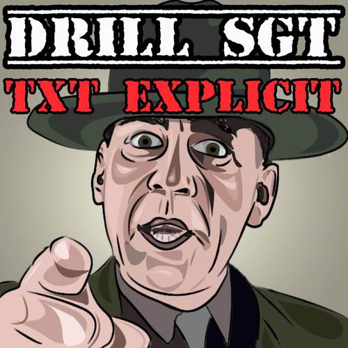 Drill Sgt Text - Army Sargent Full Mental Jacket Ringtone Parody Cover Art Blurred Background