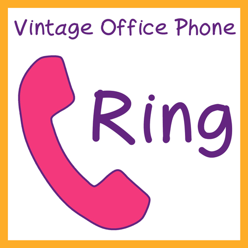 Vintage Office Phone Ring Cover Art Blurred Background