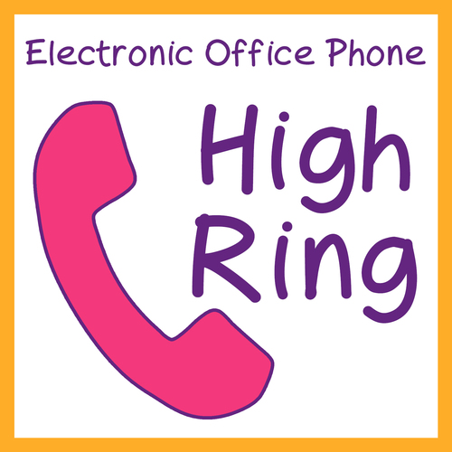 Electronic Office Phone High Ring Cover Art Blurred Background