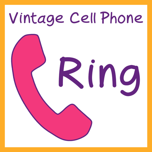 Vintage Cell Phone Ring Cover Art Blurred Background