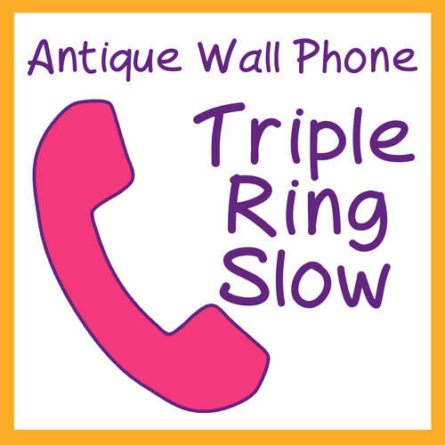Antique Wall Phone Triple Ring Slow Cover Art Blurred Background