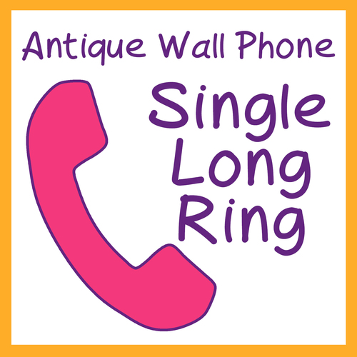 Antique Wall Phone Single Long Ring Cover Art Blurred Background