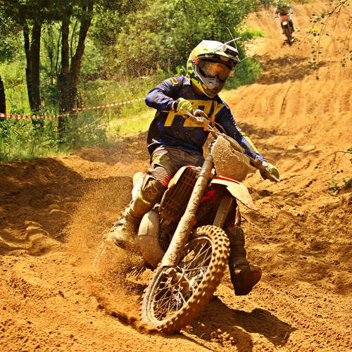 Dirt Bike Pass By Cover Art Blurred Background