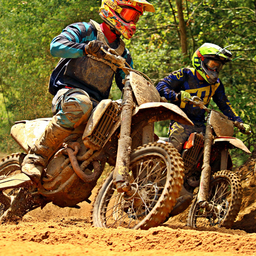 Dirt Bike Race Cover Art Blurred Background