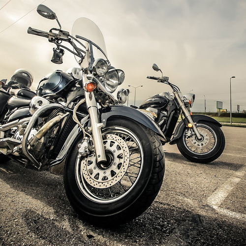 Motorcycle Departure Cover Art Blurred Background