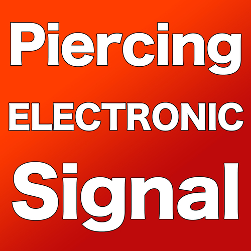 Piercing Electronic Signal Cover Art Blurred Background