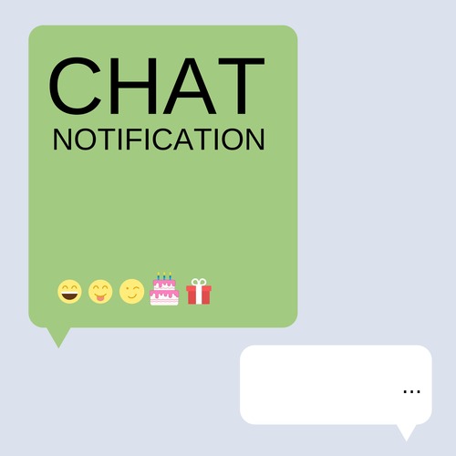 Chat Notification Cover Art Blurred Background