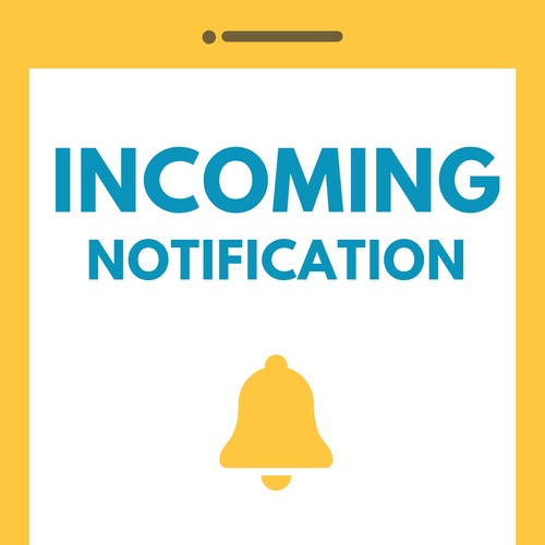 Incoming Notification Cover Art Blurred Background