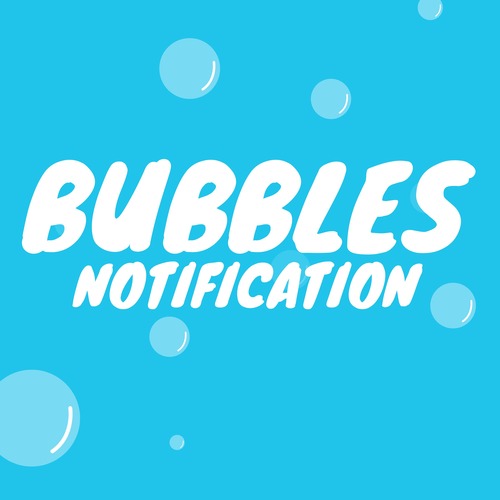 Bubbles Notification Cover Art Blurred Background