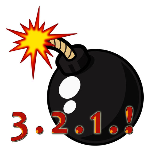 Bomb Timer Countdown Notification Cover Art Blurred Background