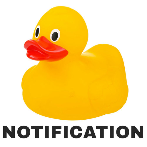 Rubber Ducky Notification Cover Art Blurred Background