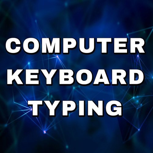 Computer Keyboard Typing Cover Art Blurred Background