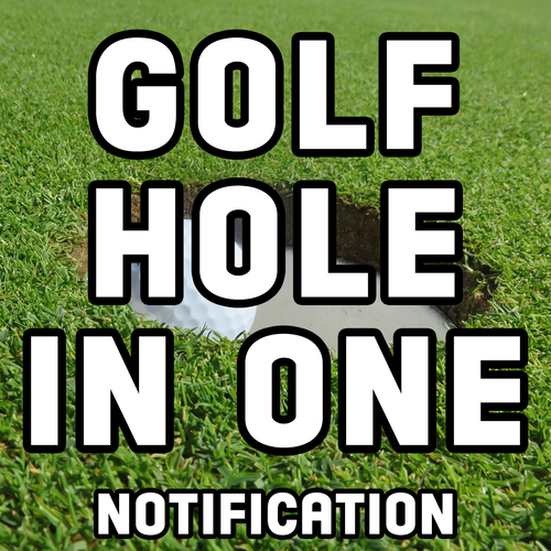 Golf Hole in One Notification Cover Art Blurred Background