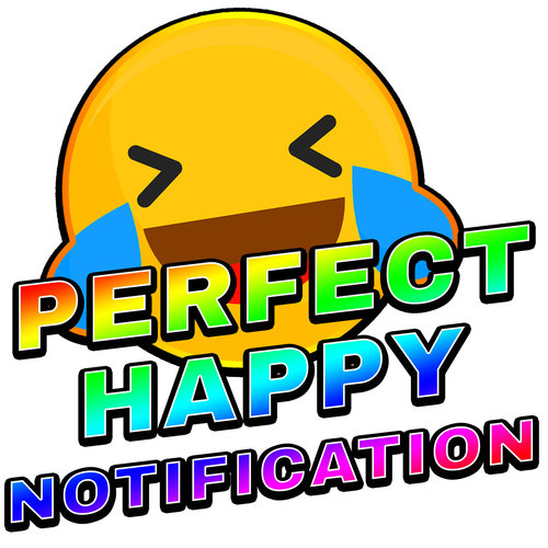 Perfect Happy Notification Cover Art Blurred Background