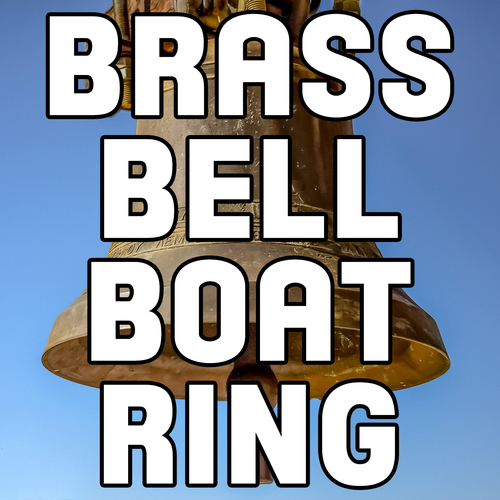 Brass Bell Boat Ring Cover Art Blurred Background