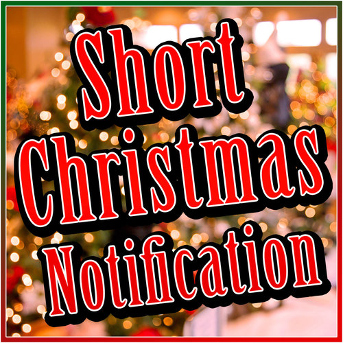 Short Christmas Notification Cover Art Blurred Background