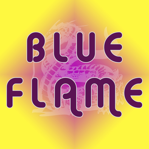 Blue Flame (Marimba Cover Tuune) Cover Art Blurred Background