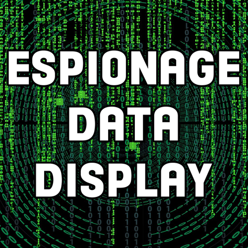 Espionage Data Display Cover Art Blurred Background