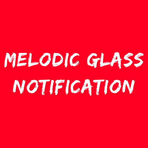 Melodic Glass Notification Cover Art Blurred Background