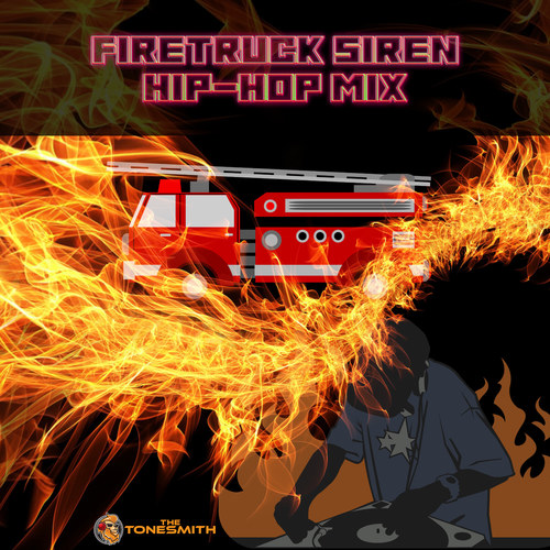 Firetruck Siren Hip-Hop Mix Cover Art Blurred Background