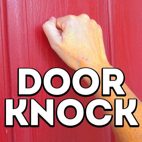 Door Knock Cover Art Blurred Background