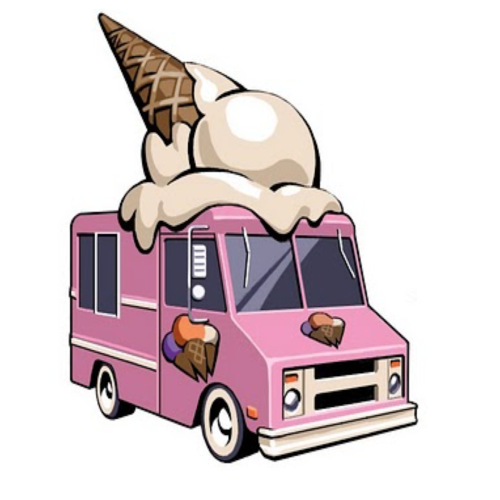 Ice Cream Truck Cover Art Blurred Background