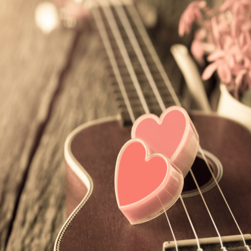 Love Guitar (Latin Romantica Remix) Cover Art Blurred Background