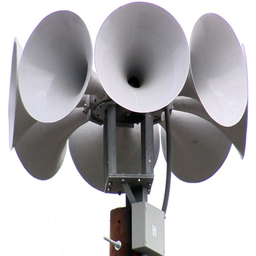 Air Raid Alert (Emergency Storm Warning Tornado Remix) Cover Art Blurred Background