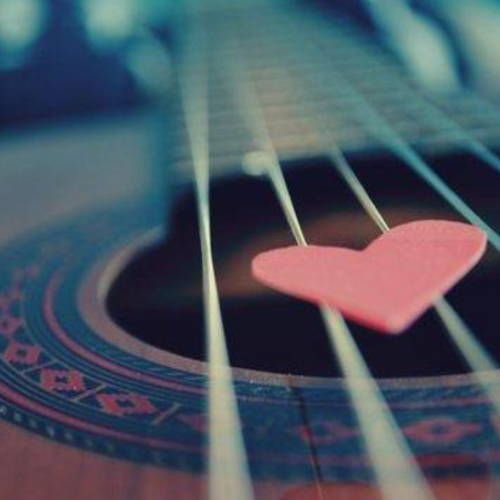 Love Guitar (Romantic Love Remix) Cover Art Blurred Background