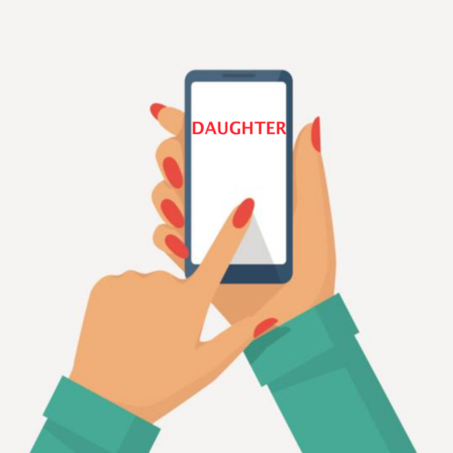 Daughter (Uh Oh Daughter Calling Remix) Cover Art Blurred Background