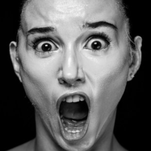 Woman Scream (Horror Scream Remix) Cover Art Blurred Background