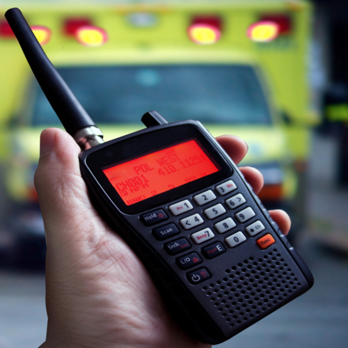 Police Scanner Cover Art Blurred Background