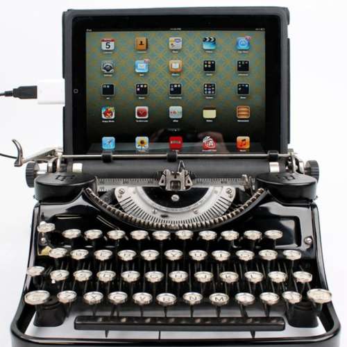 Typewriter Cover Art Blurred Background