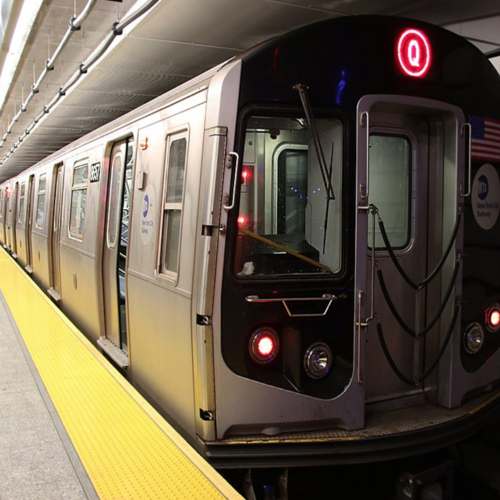 NYC Subway (Door Remix) Cover Art Blurred Background