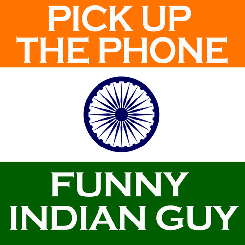Pick Up the Phone Funny Indian Guy Cover Art Blurred Background