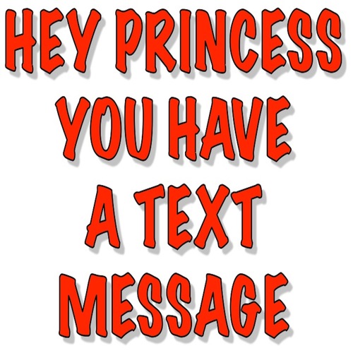 Hey Princess You Have A Text Message Cover Art Blurred Background