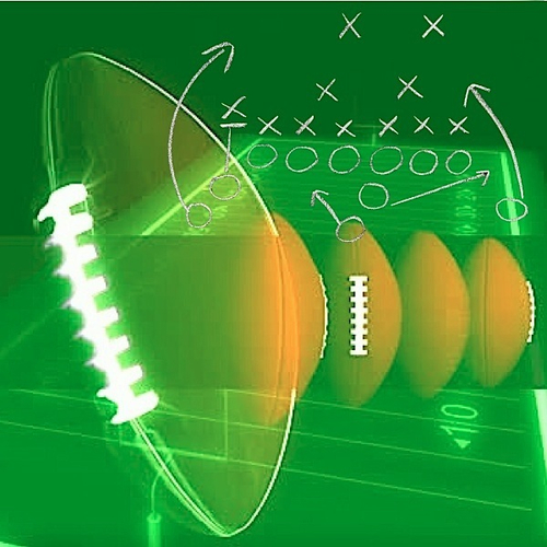 Sunday Game Time Heavy Action Football Song Cover Art Blurred Background