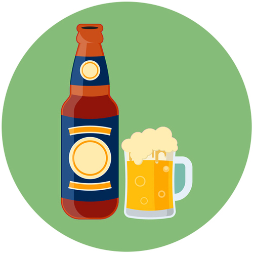 Beer Bottle Open Cover Art Blurred Background