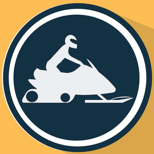 Snowmobile Cover Art Blurred Background